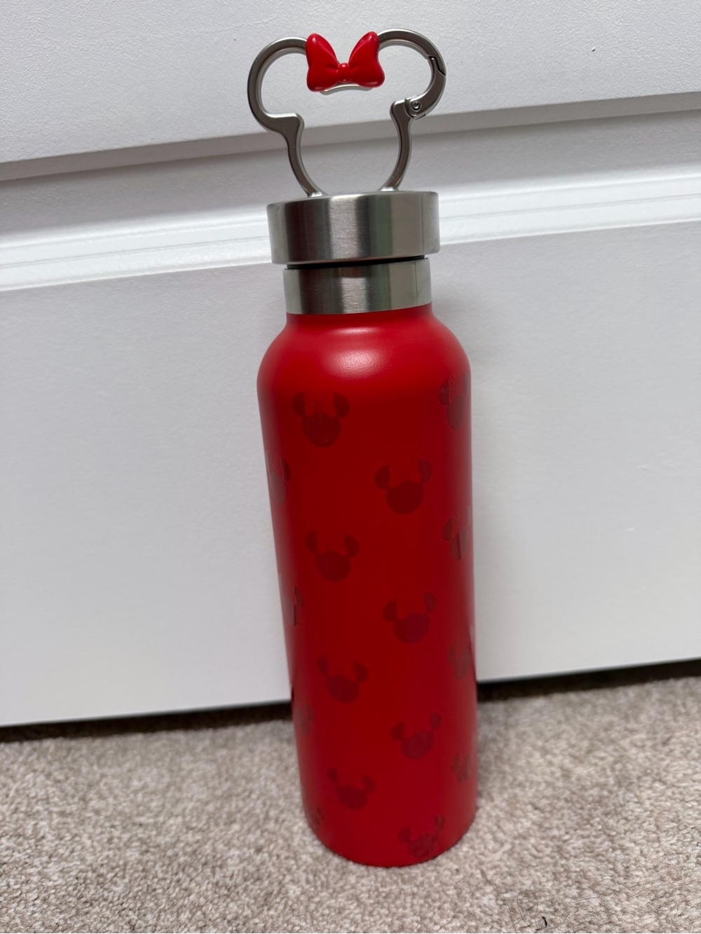 Disney Theme Park Minnie Mouse Icon Stainless Steel Water Bottle - NWT